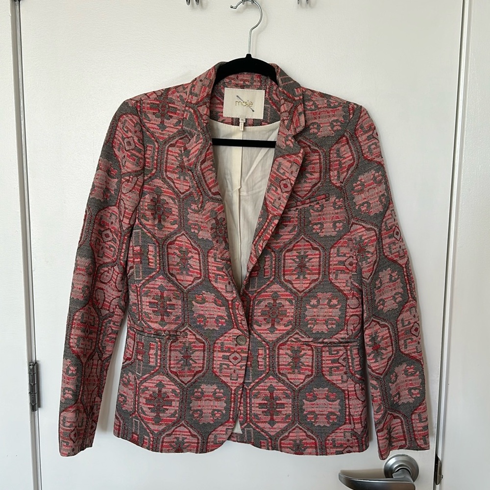 Maje jacquard blazer